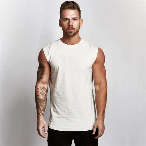 Gym Sleeveless Cotton Tank Top Sportswear Vest