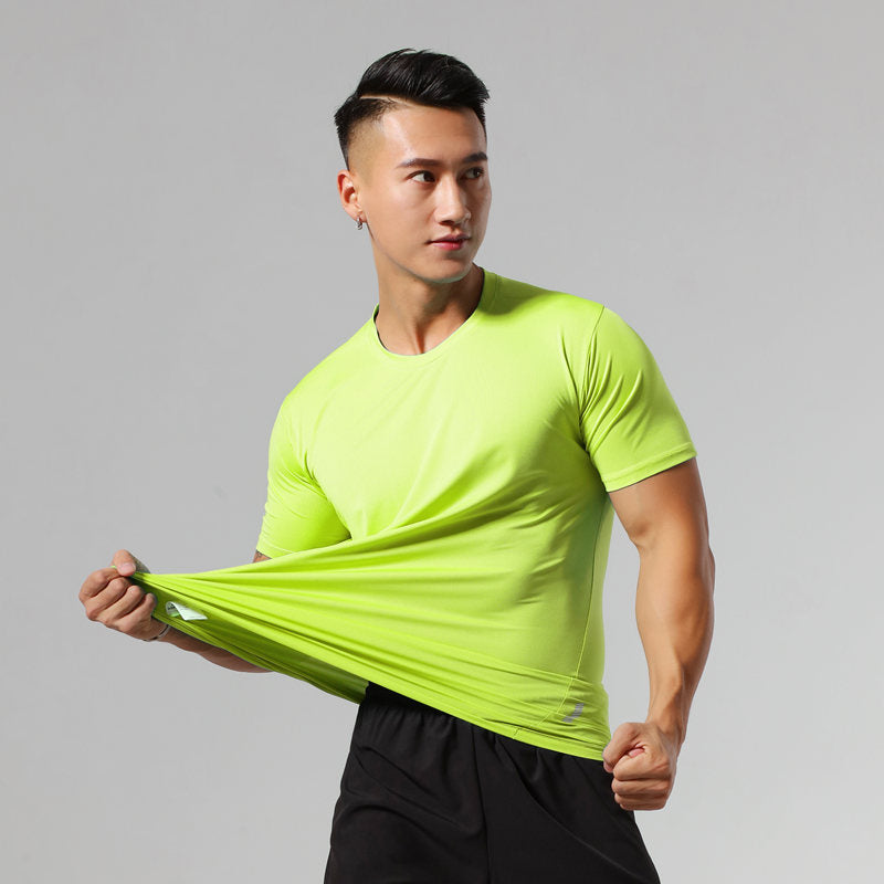 Running Fitness Quick-Drying Top Ice Silk Stretch T-Shirt