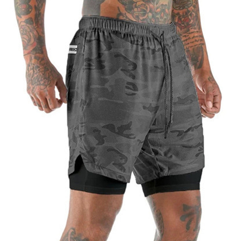 Double-Layer Mesh Fitness Running Shorts