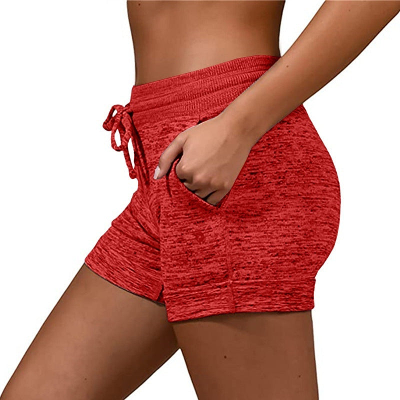 Fitness High Waist Elastic Shorts