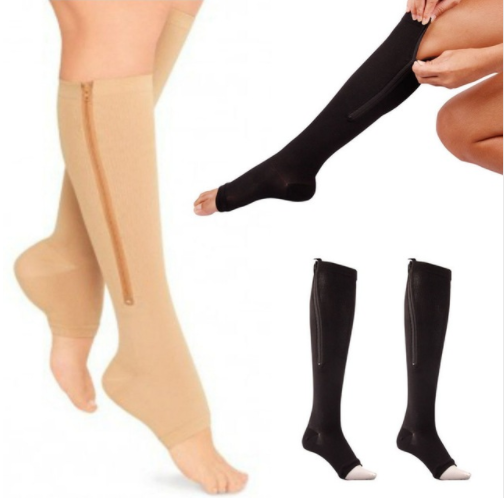 Exposed Toe Compression Socks