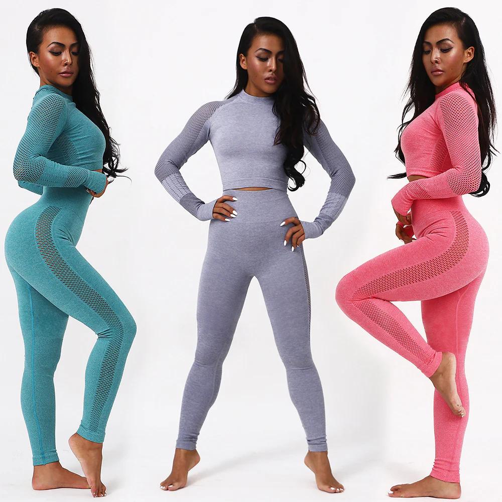 Seamless Long Sleeve Workout Suit