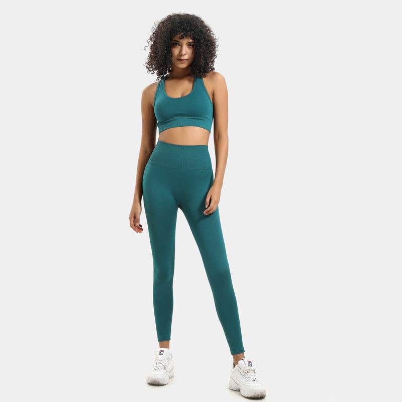 Seamless Knit Hip Sports Fitness Suit