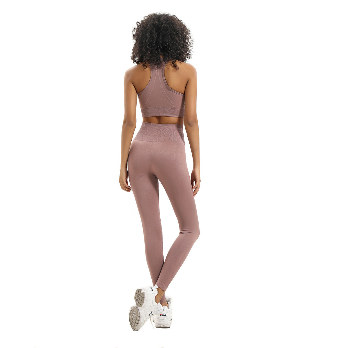 Seamless Knit Hip Sports Fitness Suit