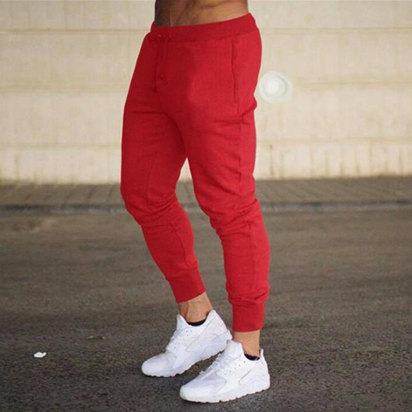 Men's Sports Pants Fitness Solid Trousers