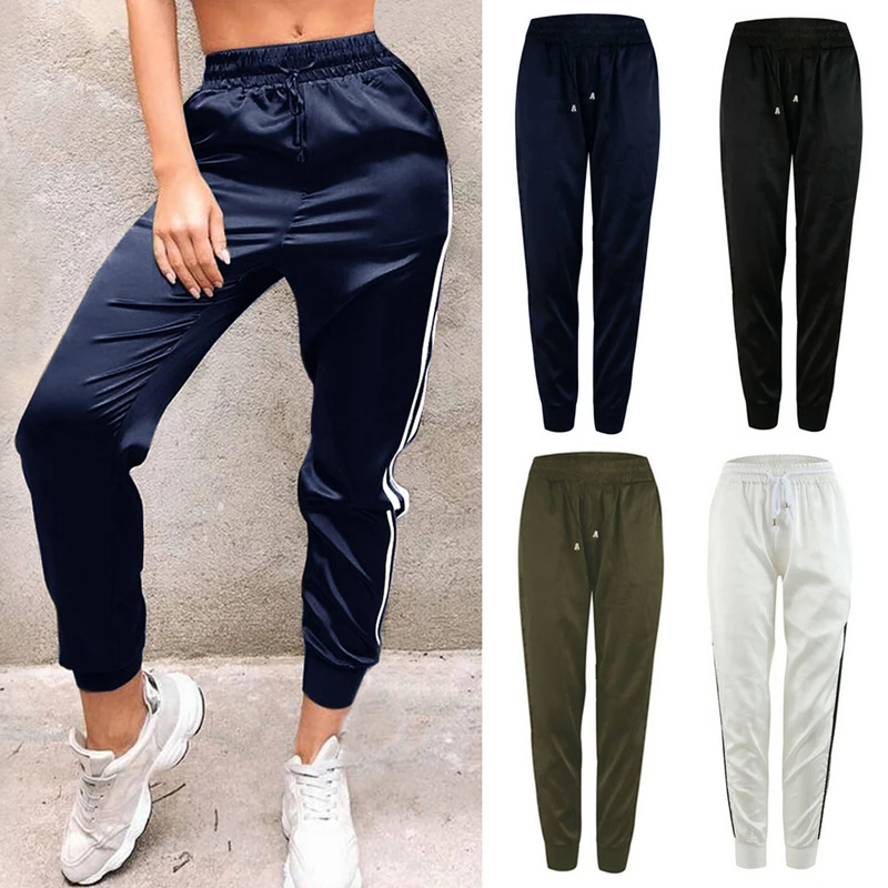 Women Sport Pants Elastic Waist Loose