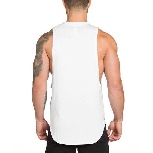 Long Tank Top Muscle Workout T-Shirt