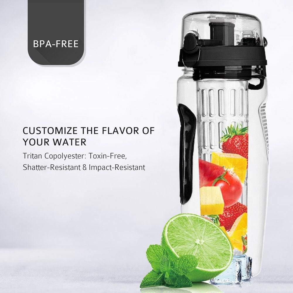 1000ml Water Fruit Bottle BPA Free Plastic