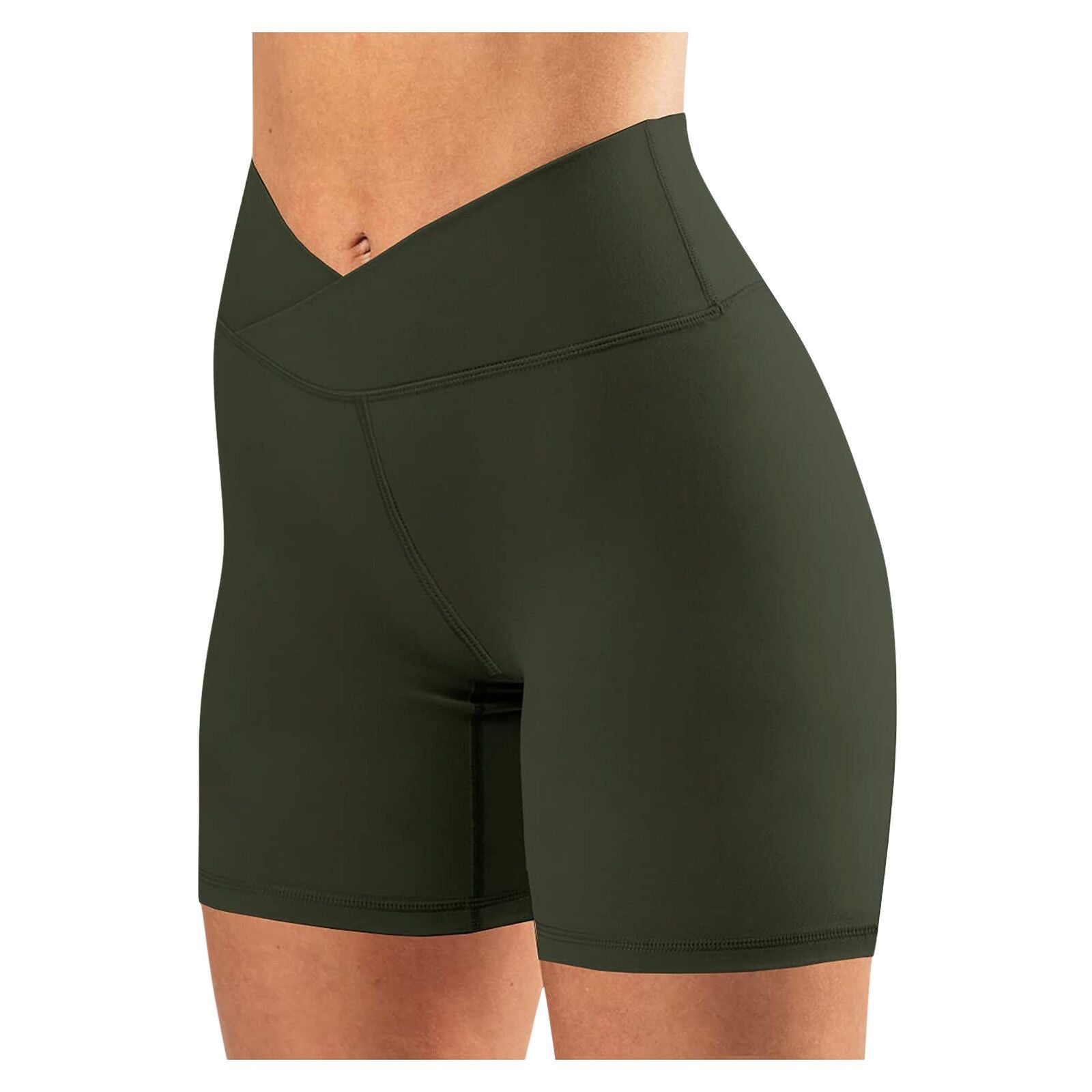 Yoga Fitness Plus Size Cross-waist Shorts