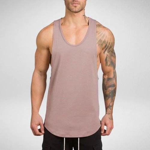 Long Tank Top Muscle Workout T-Shirt